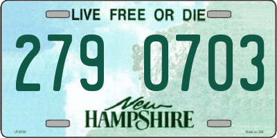 NH license plate 2790703