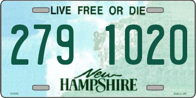 NH license plate 2791020