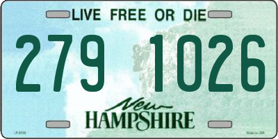 NH license plate 2791026