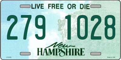 NH license plate 2791028