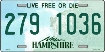 NH license plate 2791036