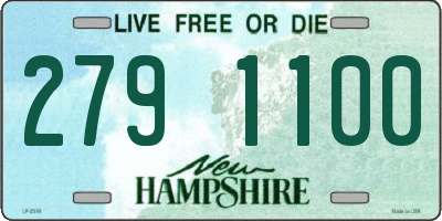 NH license plate 2791100