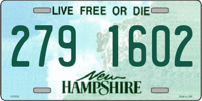 NH license plate 2791602