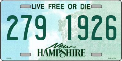 NH license plate 2791926