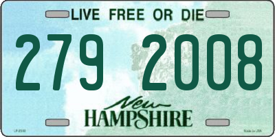 NH license plate 2792008