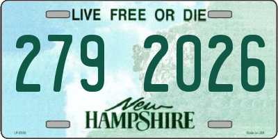 NH license plate 2792026