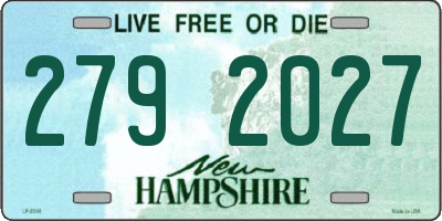 NH license plate 2792027