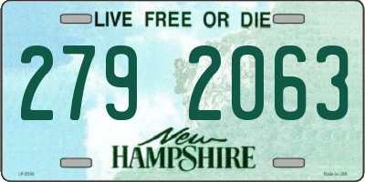 NH license plate 2792063