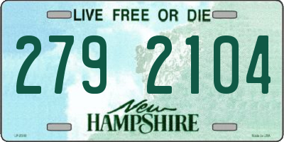 NH license plate 2792104