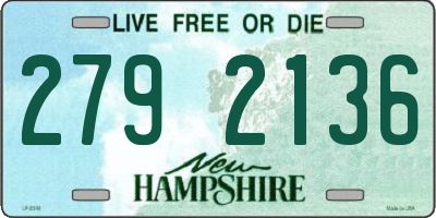 NH license plate 2792136