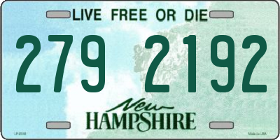NH license plate 2792192