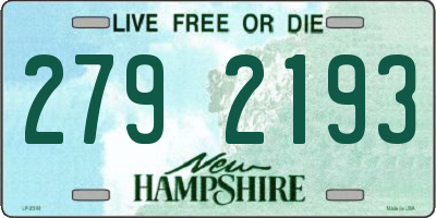 NH license plate 2792193