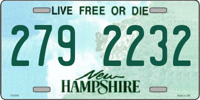 NH license plate 2792232