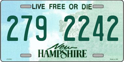 NH license plate 2792242