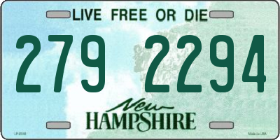 NH license plate 2792294