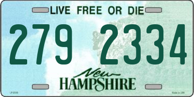 NH license plate 2792334