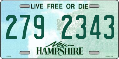 NH license plate 2792343