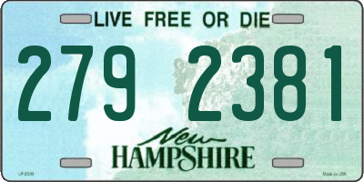 NH license plate 2792381