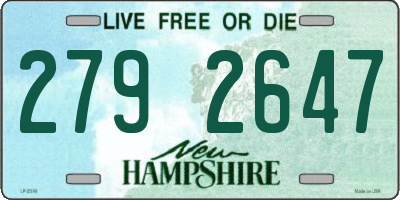 NH license plate 2792647