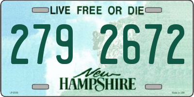 NH license plate 2792672