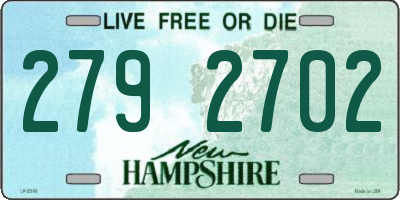 NH license plate 2792702