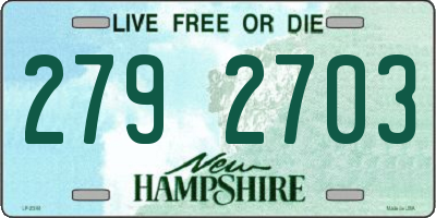 NH license plate 2792703