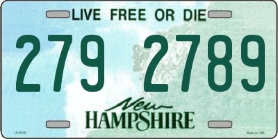 NH license plate 2792789