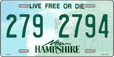 NH license plate 2792794