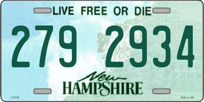 NH license plate 2792934