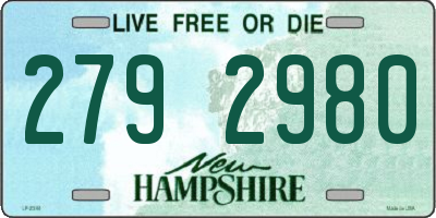 NH license plate 2792980