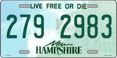 NH license plate 2792983