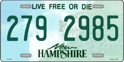 NH license plate 2792985