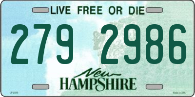 NH license plate 2792986