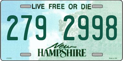 NH license plate 2792998