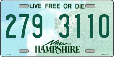 NH license plate 2793110