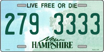 NH license plate 2793333