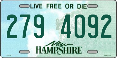 NH license plate 2794092