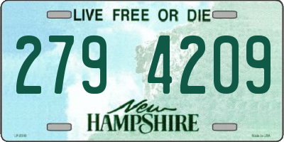 NH license plate 2794209