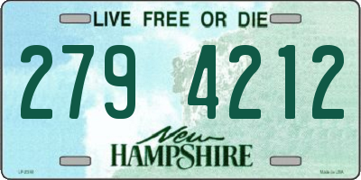 NH license plate 2794212
