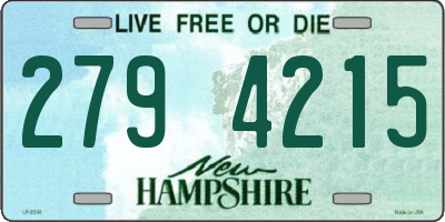 NH license plate 2794215
