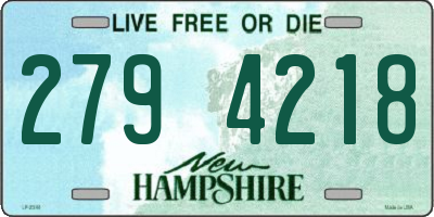 NH license plate 2794218