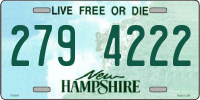 NH license plate 2794222