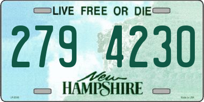 NH license plate 2794230