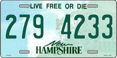 NH license plate 2794233