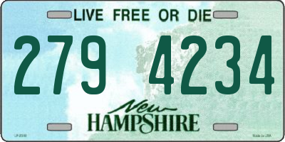 NH license plate 2794234