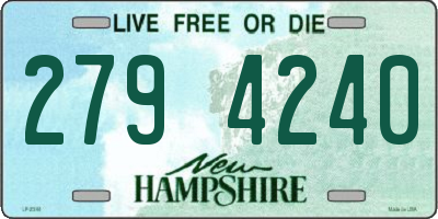 NH license plate 2794240