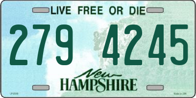 NH license plate 2794245
