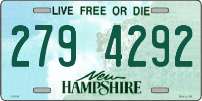 NH license plate 2794292