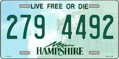 NH license plate 2794492