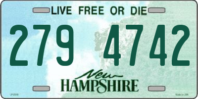 NH license plate 2794742